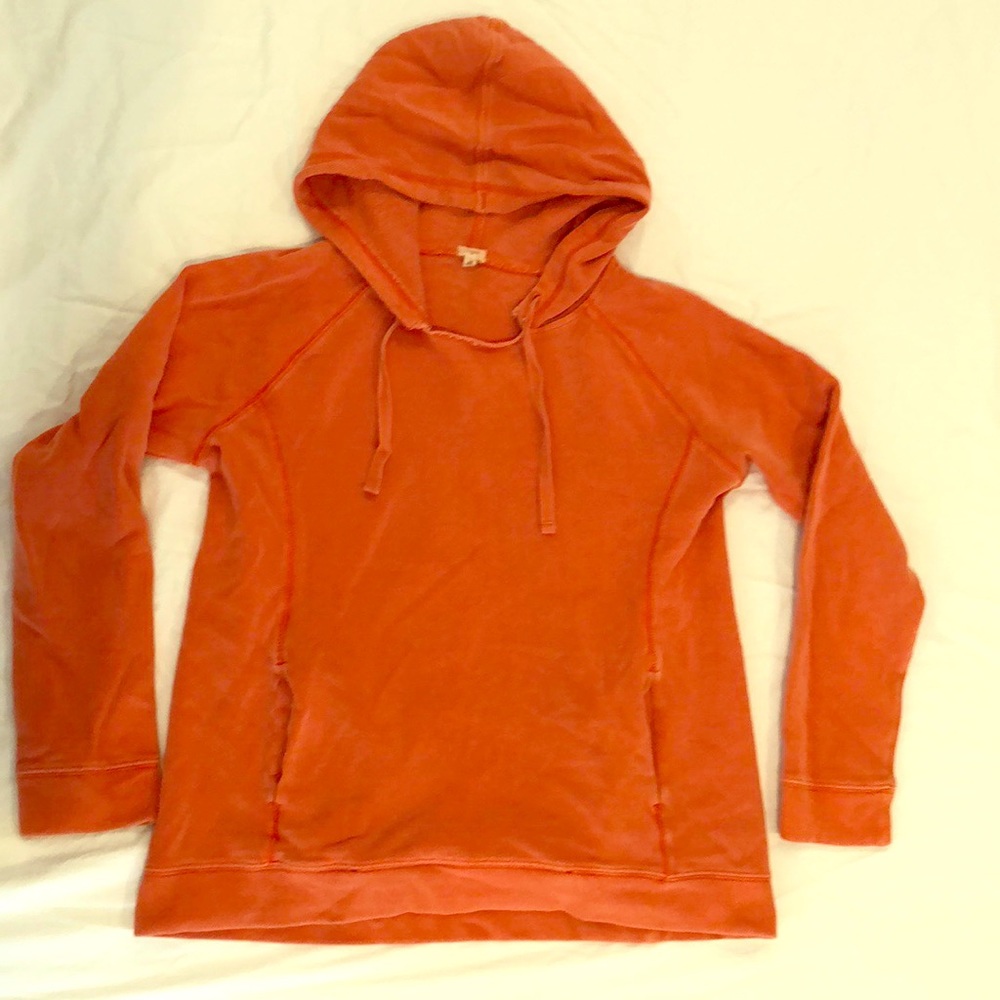 J Crew Coral Hoodie Sweatshirt